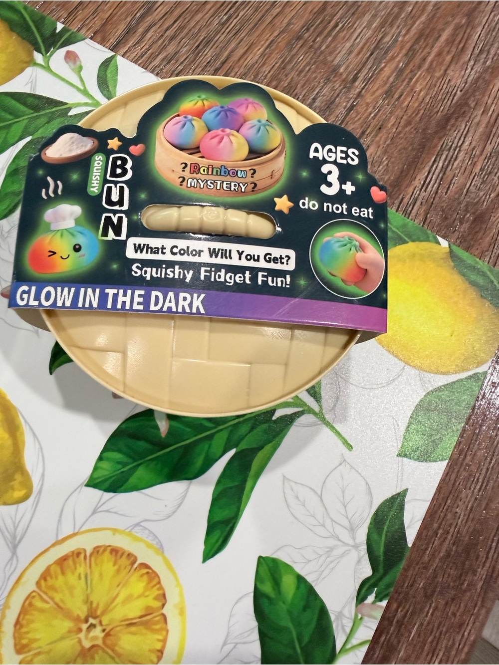 Glow in the Dark Rainbow Mystery Squishy Bun - Multicolor